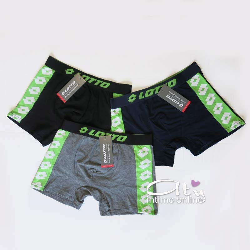 Tris Boxer uomo Lotto Sport  LB1256_A pack verde - mutande intimo