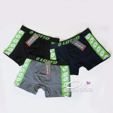 Tris Boxer uomo Lotto Sport  LB1256_A pack verde - mutande intimo