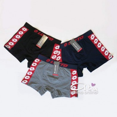 Tris Boxer uomo intimo Lotto Sport  LB1256_B pack rosso