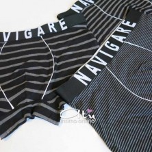 Navigare Boxer B2952Z Tris rigati differenziati Nero e grigio