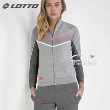Lotto Tuta in felpa di cotone LA3504 dettagli fucsia - pigiami donna