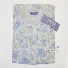 Linclalor camicia da notte lunga color azzurro 74107 - intimo notte donna