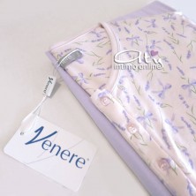 Pigiama estivo donna color confetto con fiori e fiocchi 3019 Venere