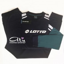 Lotto pigiama estivo LP4057 con maniche verde oltremare - pigiami uomo