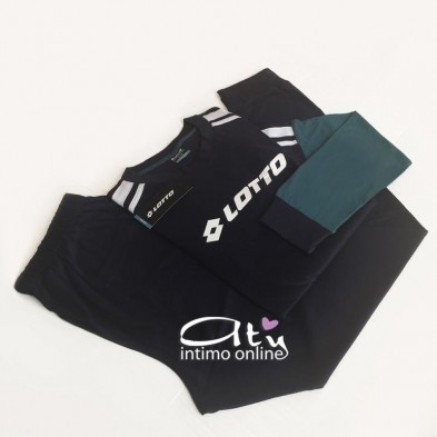 Lotto pigiama estivo LP4057 con maniche verde oltremare - pigiami uomo