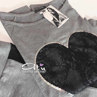 Pigiama estivo Intimami ID705 capri con pizzo - pigiami online donna