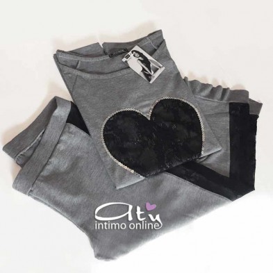 Pigiama estivo Intimami ID705 capri con pizzo - pigiami online donna