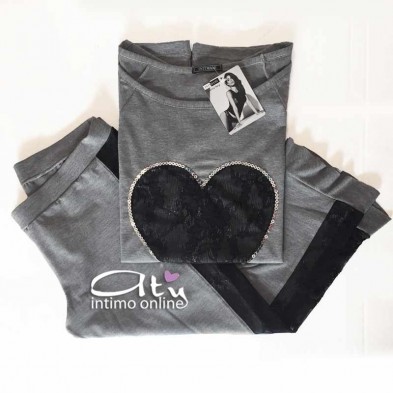 Pigiama estivo Intimami ID705 capri con pizzo - pigiami online donna