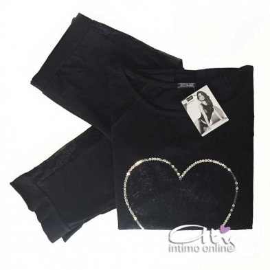 Pigiama estivo Intimami ID705 capri con pizzo - pigiami online donna