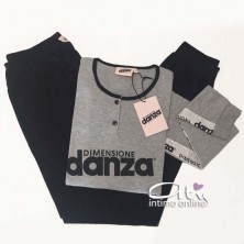 Pigiama sportivo Dimensioni Danza Grigio e Navy DD20169 - pigiami donna