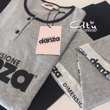 Pigiama sportivo Dimensioni Danza Grigio e Navy DD20169 - pigiami donna