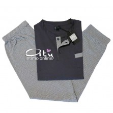 Pigiama estivo Coveri EP8144 Prestige line homewear spiga - pigiameria da uomo
