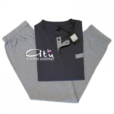 Pigiama estivo Coveri EP8144 Prestige line homewear spiga - pigiameria da uomo