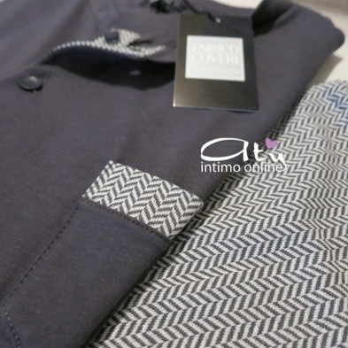 Pigiama estivo Coveri EP8144 Prestige line homewear spiga - pigiameria da uomo