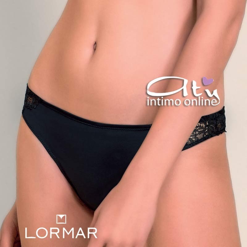 Slip Saten Lormar pizzo frastaglio - mutande donna