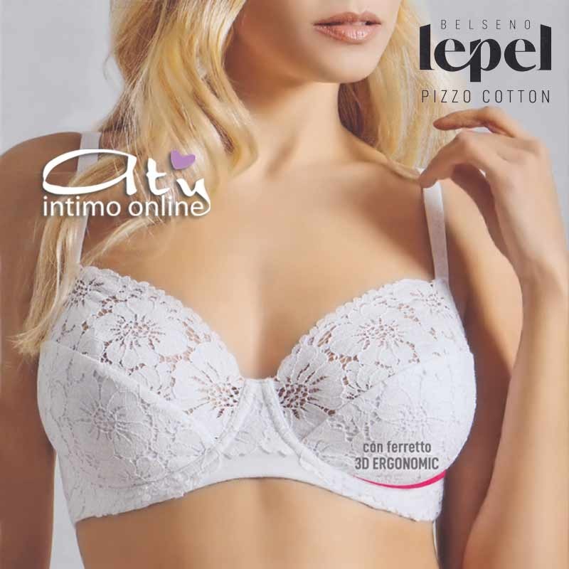 Balconcino ferretto 3D 451 Belseno Lepel intimo da donna pizzo cotton C e B