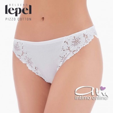 Slip in pizzo cotton 453 Belseno Lepel mutande donna in cotone