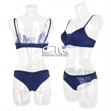 Completo con reggiseno triangolo blu Infiore  MAR 1969 + mutanda brasiliana donna