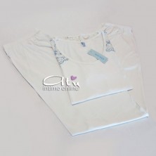 Pigiama bianco delicato con pizzo perla MagicDream 8117 - pigiami donna