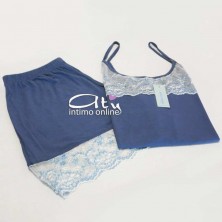 Pigiama top + shorts delicato con pizzo MagicDream 8118 - pigiami da donna