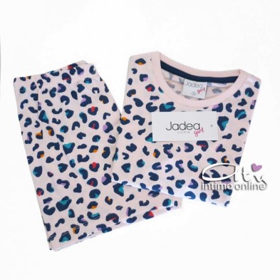 Pigiama Jadea Girl bimba 4-12 anni macularo rosa cipria P2001