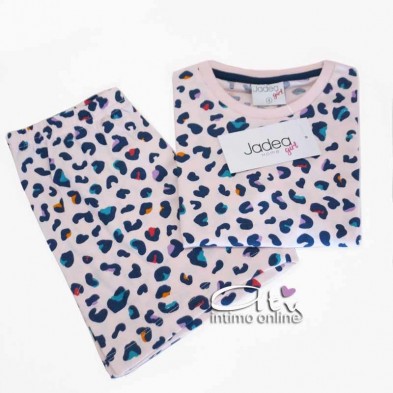 Pigiama Jadea Girl bimba 4-12 anni macularo rosa cipria P2001