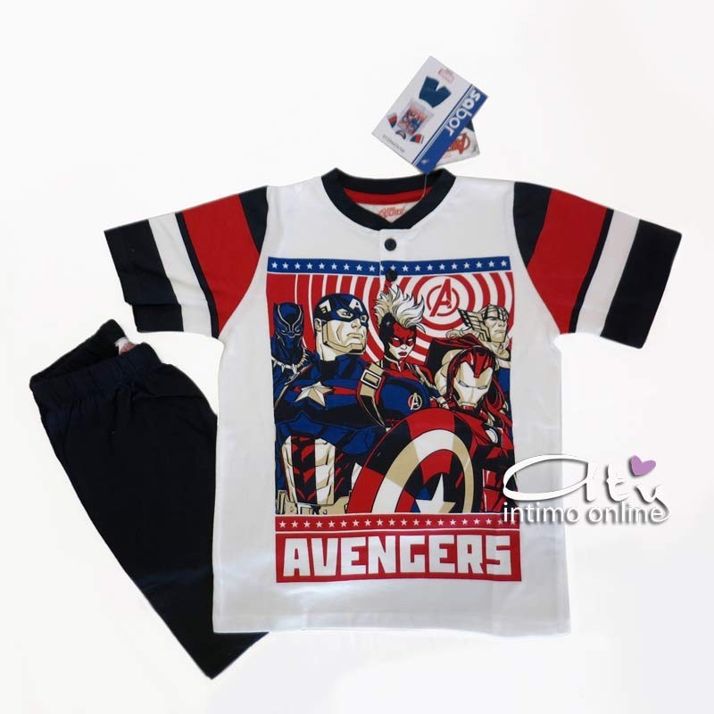 Pigiama Evengers bimbo 4-7 anni stampa rossa e blu