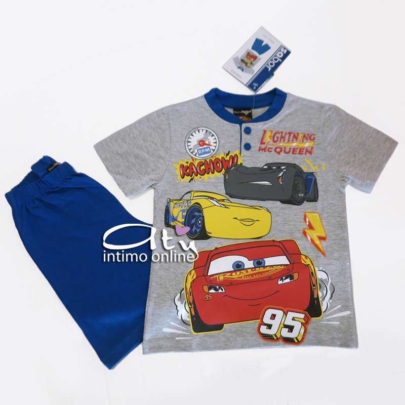 Pigiama Disney Cars bimbo 4-7 anni stampa piazzata