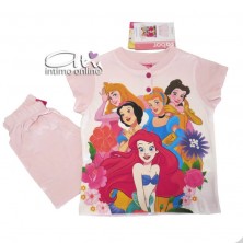 Pigiama Principesse Disney bimba 3-7 anni Belle, Cenerentola, Biancaneve, Ariel e Aurora