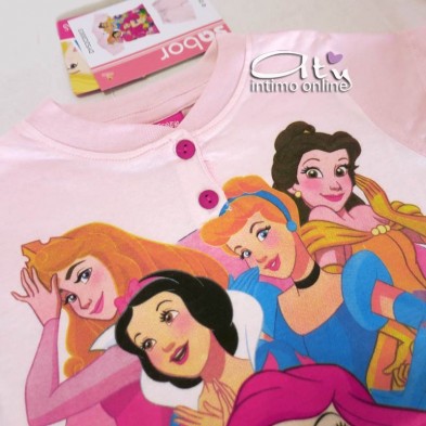Pigiama Principesse Disney bimba 3-7 anni Belle, Cenerentola, Biancaneve, Ariel e Aurora