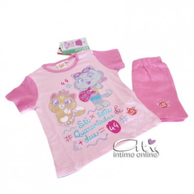 Pigiama bimba 18-30 mesi stampa Milady e Pilou Bufficats 44  gatti