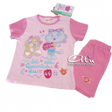 Pigiama bimba 18-30 mesi stampa Milady e Pilou Bufficats 44  gatti