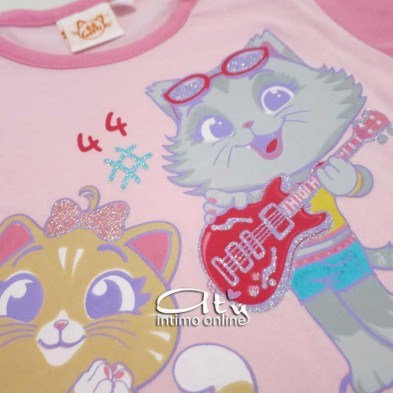 Pigiama bimba 18-30 mesi stampa Milady e Pilou Bufficats 44  gatti