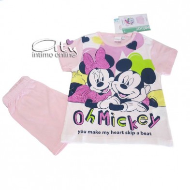 Pigiama bimba 18-30 mesi stampa Topolina e Topolino glitter Disney