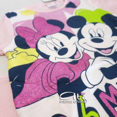 Pigiama bimba 18-30 mesi stampa Topolina e Topolino glitter Disney