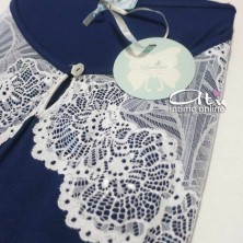 Set dreamwear in viscosa top + pantaloncino 8759 Andra pigiami made in Italy