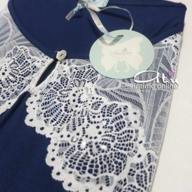 Set dreamwear in viscosa top + pantaloncino 8759 Andra pigiami made in Italy