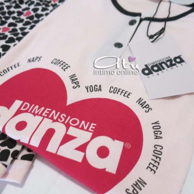 Pigiama Dimensioni Danza t-shirt + shorts cuoricini DD20186 pigiami online