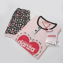 Pigiama bimba Dimensioni Danza t-shirt + shorts cuoricini DD22114K - pigiami coordinati