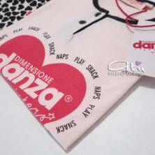 Pigiama bimba Dimensioni Danza t-shirt + shorts cuoricini DD22114K - pigiami coordinati