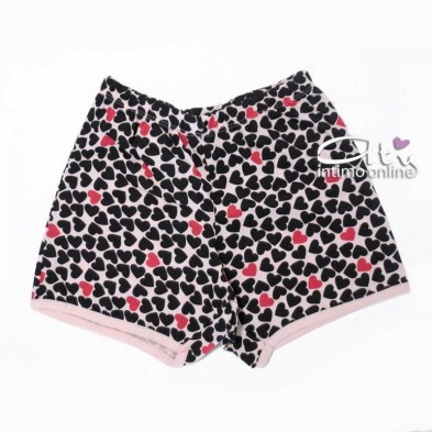 Pigiama bimba Dimensioni Danza t-shirt + shorts cuoricini DD22114K - pigiami coordinati