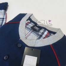 Pigiama estivo da uomo Coveri EP9133 Sport line homewear Scozzese