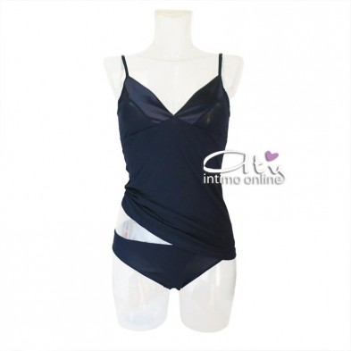 Completinto Deluxe Magic Dream Blu Nero e Tiffany 8170 - top + mutandine donna