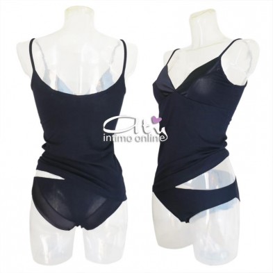 Completinto Deluxe Magic Dream Blu Nero e Tiffany 8170 - top + mutandine donna