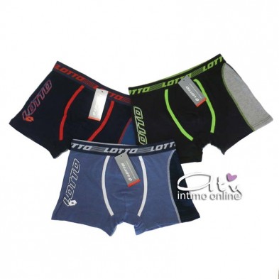 Tris Boxer uomo Lotto Sport piping contrasto LB1259 - mutande intimo
