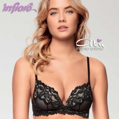 Push-up graduato reggiseno senza ferretto in pizzo romantic Infiore 5011