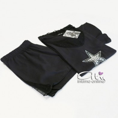 Pigiama estivo Intimami intimo donna ID722 Short con tulle