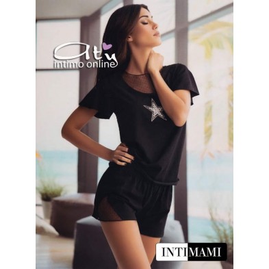 Pigiama estivo Intimami intimo donna ID722 Short con tulle