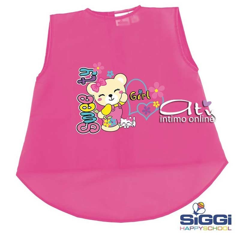 Grembiule per pittura asilo bimbo e bimba senza maniche