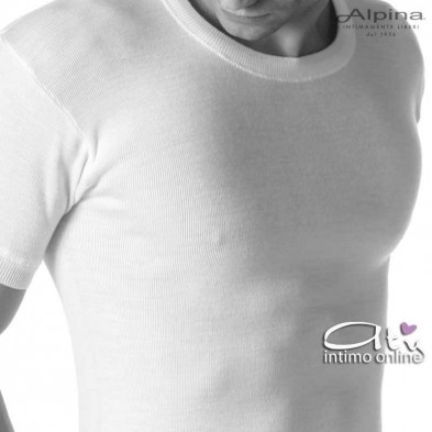 Maglia da uomo 1500 Alpina maglieria intima Misto lana Mezza Manica